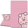 EDGFRTOIO for Kindle Paperwhite E-Reader 10th Generation Case 6.0" 2018, Premium PU Leather Smart Folio Case Slim Shell Folding Stand Cover with Auto Sleep/Wake, Cute Pink Pig view 1