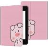 EDGFRTOIO for Kindle Paperwhite E-Reader 10th Generation Case 6.0" 2018, Premium PU Leather Smart Folio Case Slim Shell Folding Stand Cover with Auto Sleep/Wake, Cute Pink Pig view 2