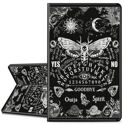 EDGFRTOIO for Kindle Paperwhite E-Reader 10th Generation Case 6.0" 2018, Premium PU Leather Smart Folio Case Slim Shell Folding Stand Cover with Auto Sleep/Wake, Death Moth Spirit Board