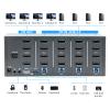 KVM Switch 4 Monitors 4 Computers, 8k Displayport Switch with USB 3.0, Jack, 4 Computers Share a Set of Keyboard, Mouse, Support Windows/Mac/Linux (Quad Monitor) view 2