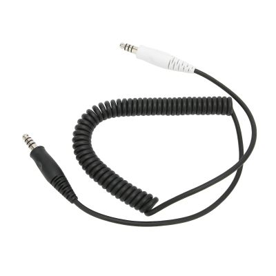Leapiture Helmet Cord Adapter, Stretch Withstand Coiled Extension Cord Racing Radio Communication Kit Helmet Kit for IMSA Aviation Airplanes