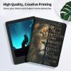 EDGFRTOIO for All New Kindle (11th Generation-2022 Release) Case 6" E-Book Reader Cover, Premium PU Leather Smart Folio Case Folding Stand Cover for Kindle 11 2022/2023, Lion Positive Quote view 3