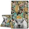 EDGFRTOIO for All New Kindle (11th Generation-2022 Release) Case 6" E-Book Reader Cover, Premium PU Leather Smart Folio Case Folding Stand Cover for Kindle 11 2022/2023, Highland Cow Western Cowhide view 1