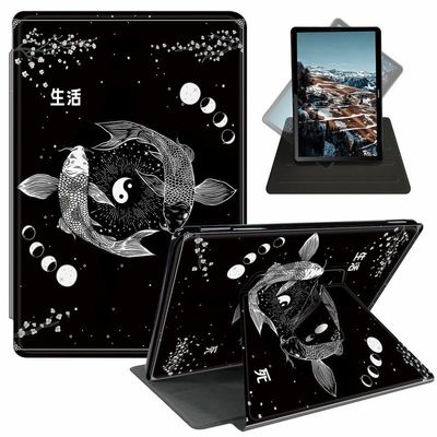 Case for 6" All-New Kindle (11th Generation-2022 Release), 360 Degree Smart Rotating Case Swivel Stand Soft Leather Cover with Auto Sleep/Wake for Kindle 11 2022/2023, Koi Fish Cherry Blossom