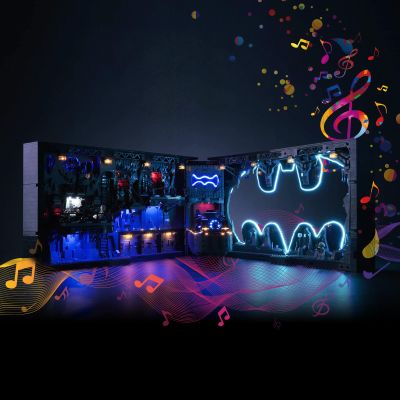 BrickBling LED Light Kit Compatible with Lego Batcave Shadow Box, Music Version Lighting Compatible with Lego 76252- Not Include Model Set