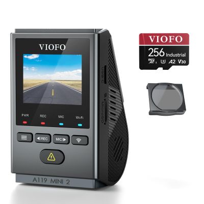 Bundle: A119 Mini 2+CPL+256GB Card VIOFO Dash Cam A119 Mini 2, STARVIS 2 Sensor, 2K 60fps/HDR 30fps Voice Control Car Dash Camera with 5GHz Wi-Fi GPS