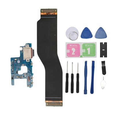 USB Charging Port Flex Cable Replacement, Charger Dock Board Flex Cable Connector for Galaxy Note 10 Plus N976B N976N Port Flex Cable Repair Part with Tools