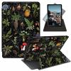 Case for 6" All-New Kindle (11th Generation-2022 Release), 360 Degree Smart Rotating Case Swivel Stand Soft Leather Cover with Auto Sleep/Wake for Kindle 11 2022/2023, Flowers Plants Mushrooms view 1