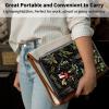 Case for 6" All-New Kindle (11th Generation-2022 Release), 360 Degree Smart Rotating Case Swivel Stand Soft Leather Cover with Auto Sleep/Wake for Kindle 11 2022/2023, Flowers Plants Mushrooms view 3