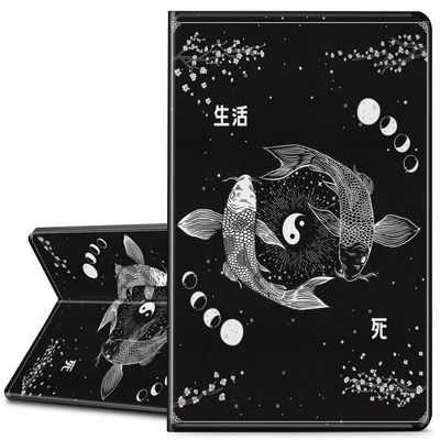 EDGFRTOIO for Kindle 10th Generation 2019 Released Case 6" E-Reader Cover, Premium PU Leather Smart Stand Folio Cover Cases for Kindle 10th Gen 2019, Auto Sleep/Wake, Koi Fish Cherry Blossom