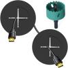 Riozoo TV Wire Hider Kit for Wall Mount TV, White in Wall Cable Management Kit, Includes 2 Pass Throughs and Hole Saw Drill Attachment for Easy Install(Black) (RO-YCX-2P-BK) view 1