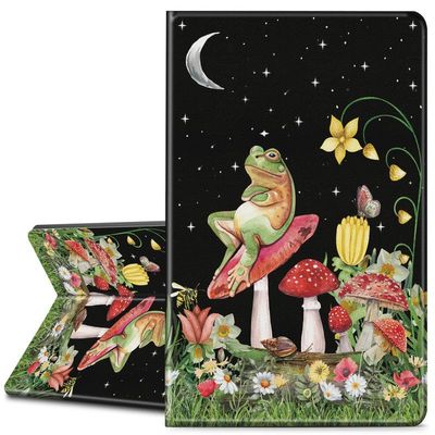 EDGFRTOIO for Kindle 10th Generation 2019 Released Case 6" E-Reader Cover, Premium PU Leather Smart Stand Folio Cover Cases for Kindle 10th Gen 2019, Auto Sleep/Wake, Aesthetic Mushroom Frog