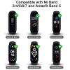 Wanme Sport Straps Compatible with Xiaomi Mi Band 5/6/7 & Amazfit Band 5 - Soft Nylon Replacement Bands, Women & Men Wristbands (Black) view 3