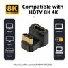 chenyang HDMI Male to HDMI Female 8K@60Hz 4K@120Hz 180 Degree Down Angled Extension Adapter Converter Connector view 2