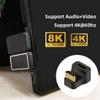 chenyang HDMI Male to HDMI Female 8K@60Hz 4K@120Hz 180 Degree Down Angled Extension Adapter Converter Connector view 3