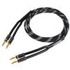 InnoStars 14AWG Premium Speaker Wire Cable (3 Feet), Heavy Duty Braided Speaker Cable Wire with Dual Gold Plated Banana Plug Tips - 99.99% Oxygen-Free Copper (OFC) - in-Wall CL2 - Black, 3ft view 1
