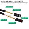 InnoStars 14AWG Premium Speaker Wire Cable (3 Feet), Heavy Duty Braided Speaker Cable Wire with Dual Gold Plated Banana Plug Tips - 99.99% Oxygen-Free Copper (OFC) - in-Wall CL2 - Black, 3ft view 3