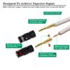 InnoStars 14AWG Premium Heavy Duty Braided Speaker Wire (6 Feet) with Dual Gold Plated Banana Plug Tips - 99.99% Oxygen-Free Copper (OFC) Construction - in-Wall CL2 - White, 6ft view 3