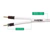 InnoStars 14AWG Premium Heavy Duty Braided Speaker Wire (6 Feet) with Dual Gold Plated Banana Plug Tips - 99.99% Oxygen-Free Copper (OFC) Construction - in-Wall CL2 - White, 6ft view 4