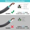1FT Right Angle Computer Power Cord - NEMA 5-15 Plug to IEC C13 Power Cord,Universal PC Power Supply Cord, 16AWG, Black C13 3 Prong Angled AC Cord for PC Monitor/TV view 4