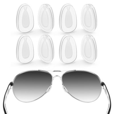 ToughAsNails 4 Pairs Clear Replacement Nose Pad Pieces for Oakley Gauge 8 M|Gauge 8 L|Gauge 6|Gauge 3.1 Sunglasses|Glasses