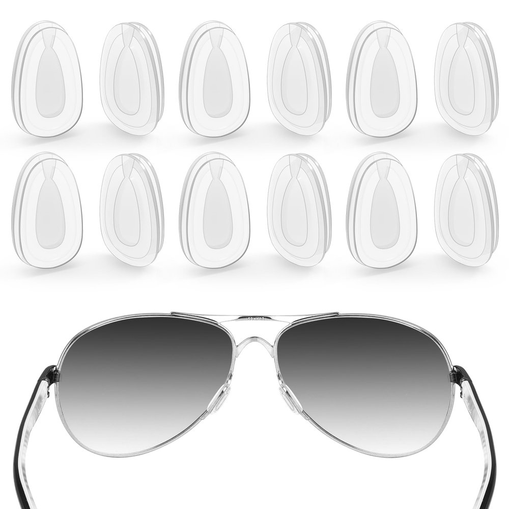 ToughAsNails 6 Pairs Clear Replacement Nose Pad Pieces for Oakley Feedback OO4079 Sunglasses