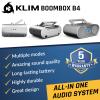 KLIM Boombox B4 CD Player Portable Audio System - AM/FM Radio with CD Player, MP3, Bluetooth, AUX, USB - Wired & Wireless Mode, Rechargeable Battery - Remote Control, Autosleep, Digital EQ - New view 2