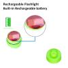 RAHAN 2pcs Rechargeable Headlights for Shoe Charm Accessories,Flashlights Attachment for Shoe, LED Clogs Light with 3 Light Modes for Dog Walking, Camping, Running, Suitable for Adults Kids, Green view 4