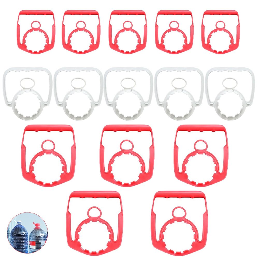 UtySty 15 Pack Spring Water Bottles Handle Grip Removable 1 Gallon Purified Water Bottle Top Handles Water Jug Holder Carrying Lifter for 1/2/3/4/5 Gallon Spring Water Bottle Bottled Water Container