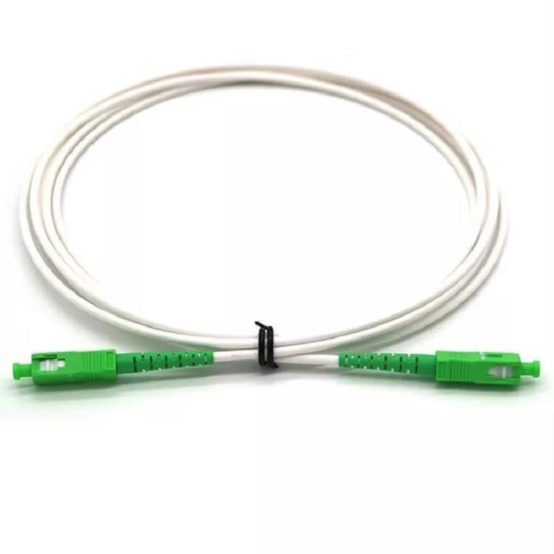 SC/APC-SC/APC SM G657A2 SX Core 3.0mm Diameter White Milky LSZH Jacket Fiber Optic Patch Cord (15m)