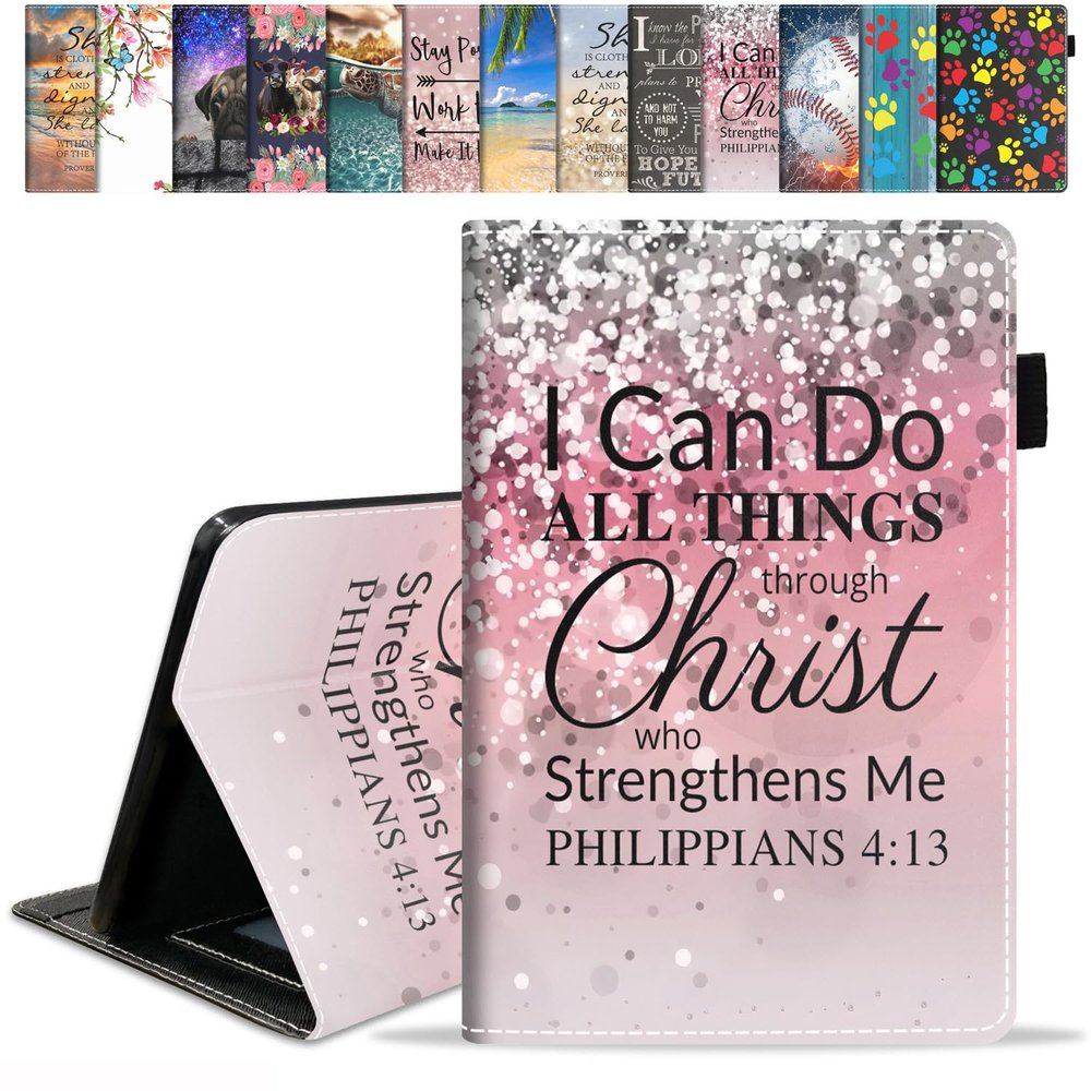 FVAENDHIO Case for All-New Amazon Fire Max 11 Tablet (11 Inch, 13th Generation, 2023 Release) with Card Slot & Auto Sleep/Wake - Slim Folding Stand Folio Cover, Bible Verse Philippians 4-13