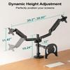 MOUNT PRO Monitor and Laptop Mount for 2 Max 27" Computer Screens, Laptop Tray Fits 10-17inch Notebook, 3-in-1 Adjustable Laptop and Monitor Desk Mount with VESA Bracket 75/100mm view 4