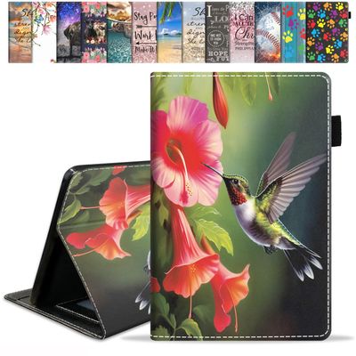 FVAENDHIO Case for All-New Amazon Fire Max 11 Tablet (11 Inch, 13th Generation, 2023 Release) with Card Slot & Auto Sleep/Wake - Slim Folding Stand Folio Cover, Hummingbird Flowers