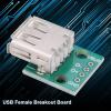 10Pcs USB Type A Female Socket Breakout Board, 2.54mm Pitch Adapter Connector DIP view 3