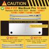 Batianda 4-in-1 Ultimate Case for New MacBook Pro 16 inch 2024 M4 Chip 2023 2021 Release M3 M2 M1 Pro/Max -Matte Translucent Rugged Armor Shell with Carbon Fiber Texture Grip Shockproof Bumper Khaki view 2