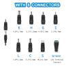 12V 2A Power Supply, Universal Power Adapter with 8 Selectable Plug, Power Adapter for Led Power Supply, CCTV Camera, BT Speaker, GPS, Webcam, Router - 2000mA Max view 3