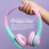 JLab JBuddies Folding Kids Wired Headphones Gen 2, Pink/Teal, Toddler Headphones, Noise Isolation, Kids Safe, Volume Limiting, for Children Ages 2+ view 3