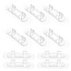 Cabilock 10pcs Self-Adhesive Cable Organizers for Desk Wire Management Reusable Wire Clips for Home Use Acrylic Material Easy Installation Left view 1