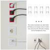 Cabilock 10pcs Self-Adhesive Cable Organizers for Desk Wire Management Reusable Wire Clips for Home Use Acrylic Material Easy Installation Left view 2