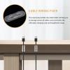 Cabilock 10pcs Self-Adhesive Cable Organizers for Desk Wire Management Reusable Wire Clips for Home Use Acrylic Material Easy Installation Left view 3
