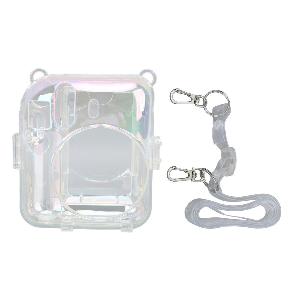 Clear Case for Mini 12 Instant, Film Camera with Photo Holds 10 Films on Back and Adjustable Strap for Outdoor