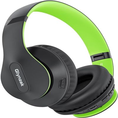 Glynzak Wireless Bluetooth Headphones Over Ear 65H Playtime HiFi Stereo Headset with Microphone and 6EQ Modes Foldable Bluetooth V5.3 Headphones for Travel Smartphone Computer Laptop