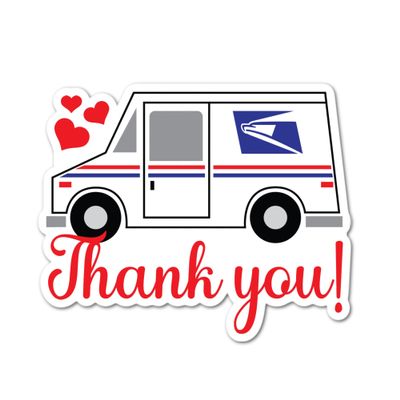 3" Gift for USPS Mail mailman lady truck mailbox postal service worker employee Laminated laptop tablet sticker on time delivery postage package delivery service worker kindle Love Gift for