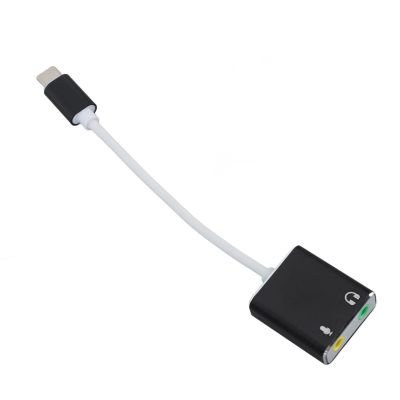 Aatraay USB C Microphone Type C Sound Card 7.1 Channel USB External Sound Card Type C to 3.5mm Headphone Jack