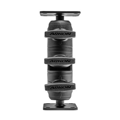 ARKON Mounts Ratchet Arm with AMPS Plates | Swivel Shaft Arm | High Strength Corrosion Resistant Materials | 360 Adjustable | Super Secure Base | RMSRA2XMAMPS