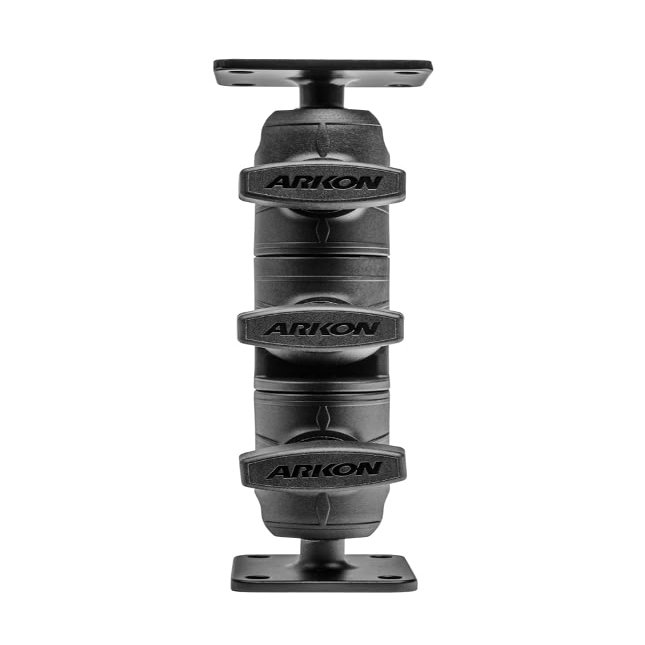 ARKON Mounts Ratchet Arm with AMPS Plates | Swivel Shaft Arm | High Strength Corrosion Resistant Materials | 360 Adjustable | Super Secure Base | RMSRA2XMAMPS