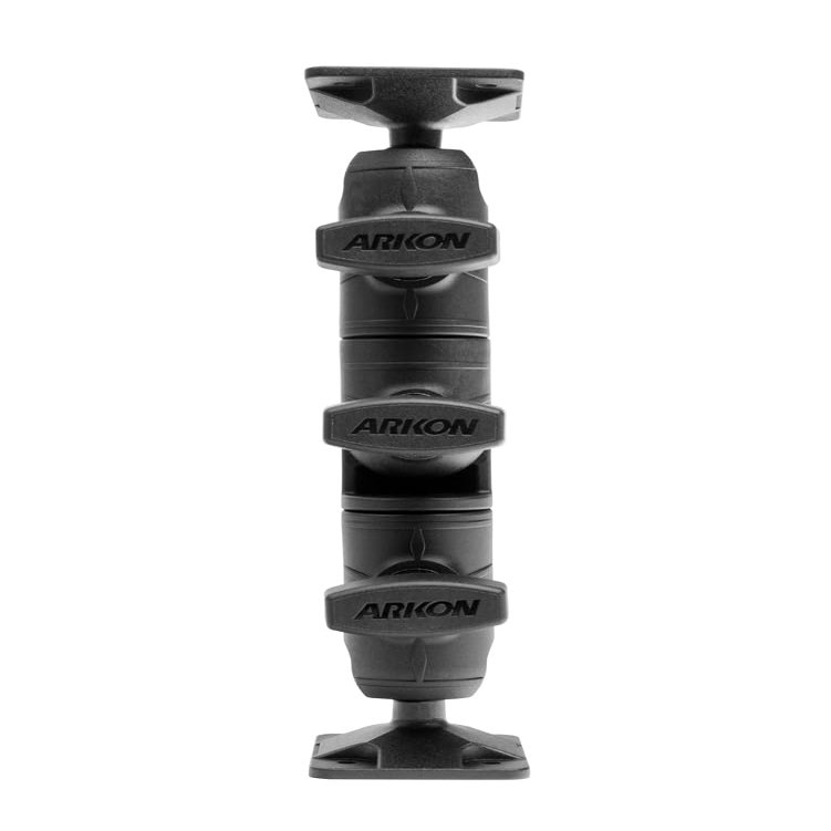 ARKON Mounts Robust Ratchet Extension Arm with AMPS Mount Plates | Swivel Shaft Arm | High Strength Corrosion Resistant Materials | 360 Adjustable | Super Secure Base | RMSRA2XAMPS