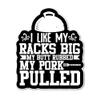 3" Grilling Grill Cook Meat Butt Rubbed Pulled Pork Racks Big Chef Man Backyard Party BBQ Laminated Laptop Sticker tablet laptop pc text gift perfect for tablet pc kindle tumbler mug and more view 1