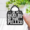 3" Grilling Grill Cook Meat Butt Rubbed Pulled Pork Racks Big Chef Man Backyard Party BBQ Laminated Laptop Sticker tablet laptop pc text gift perfect for tablet pc kindle tumbler mug and more view 3