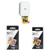 Canon Ivy 2 Mini Photo Printer, Print from Compatible iOS & Android Devices, Sticky-Back Prints, Pure White & Zink Photo Paper Pack, 50 Sheets & Zink Photo Paper Pack, 20 Sheets, White, 2" X 3". view 1